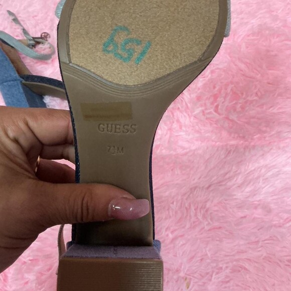 Guess Blue Denim Heels - Picture 6 of 6